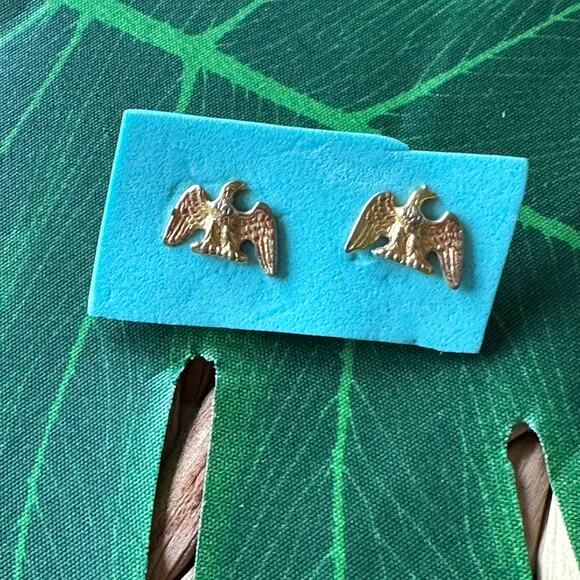 BOGO FREE GOLDEN EAGLE STUD EARRINGS - Picture 1 of 5